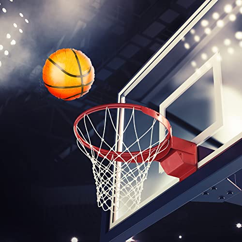 8 Pieces Basketball Balloons 18 Inch Basketball Birthday Decorations Aluminum Foil Balloon Basketball Party Supplies World Game Sports Theme Balloons For Party Favors Boys #TOP6