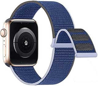 Lobnhot Nylon Strap Compatible for Apple Watch Straps 38mm 40mm 41mm, Adjustable Soft Sports Band Compatible with iWatch Series SE 7 6 5 4 3 2 1(38/40/41mm,Pomegranate)