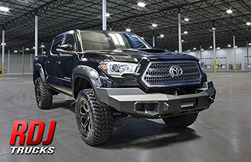 Rdj Trucks Pro-Offroad Bolt-On Style Fender Flares - Fits Toyota Tacoma 2016-2021 - Set Of 4 - Aggressive Textured Black #TOP4