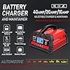 LVYUAN 40Amp Smart Car Battery Charger, 12V/24V Automotive Charger, Lead-Acid Battery, LiFePO4 Battery Maintainer with LCD Display, Trickle Charger, for Lawn Mower, Motorcycle, AGM, STD, Gel, EFB,etc