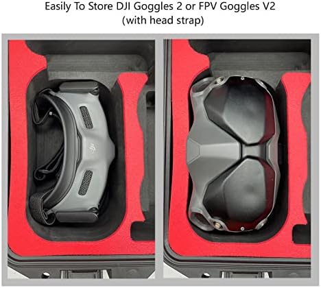 FPVtosky Hard Case for DJI Avata Pro-View/Fly Smart Combo, Waterproof Avata FPV Drone Carry Case, Fits FPV Goggles V2/Goggles 2 & DJI FPV Remote Controller Accessories [Case Only]