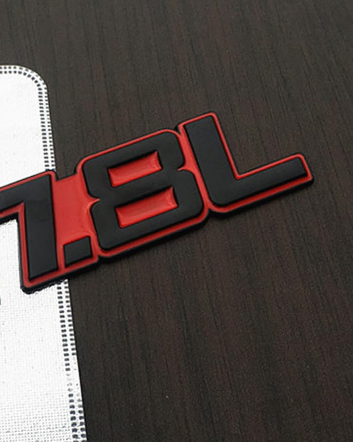Image of 1.8L Metal Car Emblem Logo, Car Emblems 3D Badge Decal Car Truck Replacement Compatible with Universal Vehicle, Car, Truck, SUV (Red /Black)