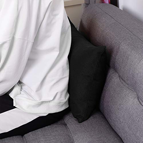 Uxcell Black Farmhouse Lumbar Throw Pillow Covers Set Decorative Rectangle Cushion Covers Pillowcases For Sofa Bedroom Car Chair 12X20 Inch 30X50 Cm #TOP4