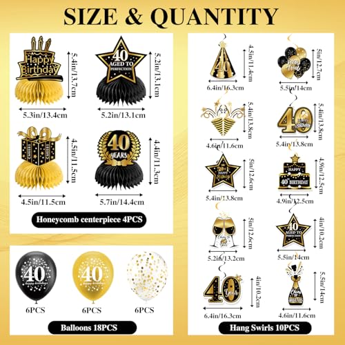 Image of 40th Birthday Decorations for Men Women