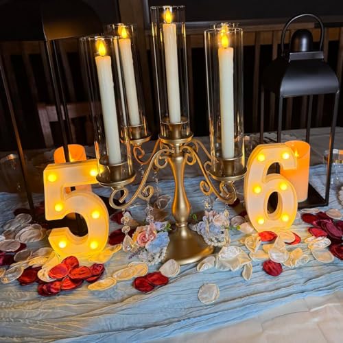 Image of H:7.88 Inches Light Up Numbers 18 Sign for Party Decor, Happy 18th Birthday Decorations for Girls, 18th Birthday Centerpieces Table Decorations for Boys