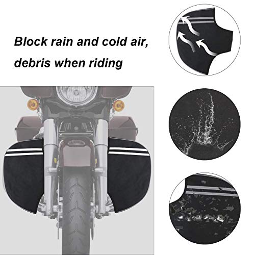 AUFER Motorcycle Highway crash bar Cover Soft Lowers Chaps Leg Warmer bag Multifunctional storage bag for Touring Street Glide Road King Road Glide Electra Glide and Trike Models 1980-2020