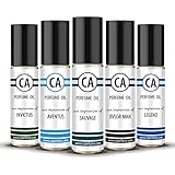 CA Perfume 2020 Most Attractive Men Set Impression of (Aventus + Sauvage + Bvl. Man + Invictus + Legend) Fragrance Body Oils Essential Sample Travel Size Roll-On (0.3 Fl Oz/10 ml) x5 Product Name