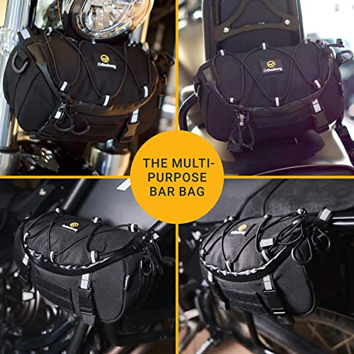 Odinsberg Multifunctional Motorcycle Handlebar Bag Motorcycle Tool Bag Water Resistant Easy To Mount Motorcycle Fork Bag Front Tail Bag Frame Side Windshield Sissy Bar Bag Small Storage Compartment Pouch For Motorbike Dirt Bike Bicycle Snowmobile Quad Atv Moto #TOP6