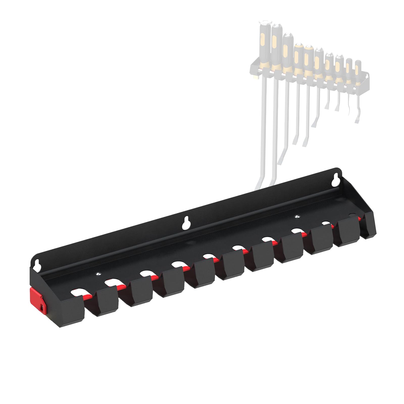 Space Saving Wall Mount Tool Organizers for Tidy Arrangement of Long Hand Tools Clutter Work Areas Secure Rack