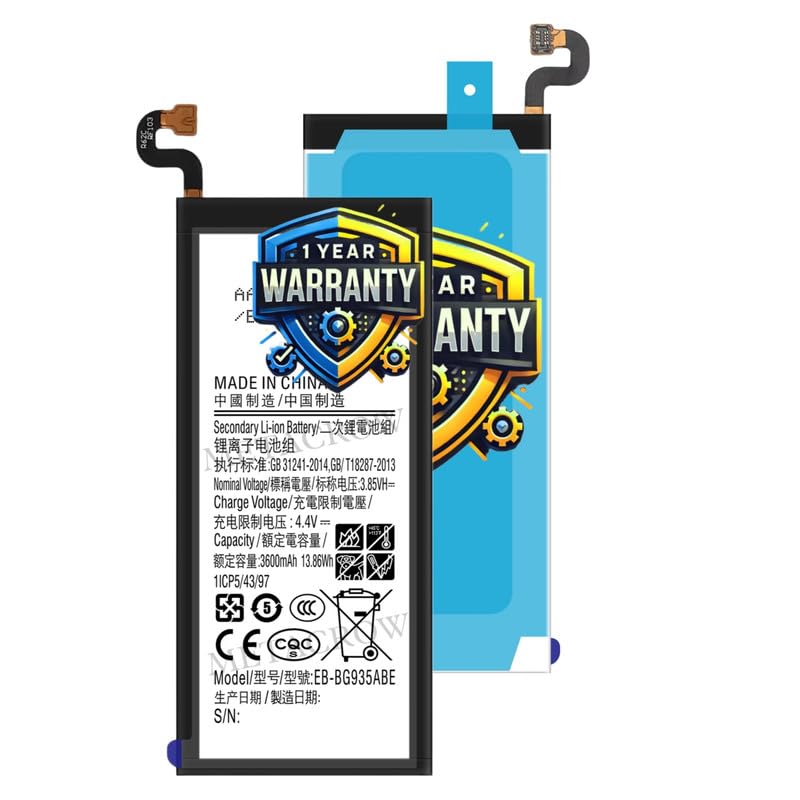 Image of Original EB-BG935ABE Battery Compatible for Samsung Galaxy S7 Edge - (3600 mAh) - 1 Year Warranty JK1 AX4