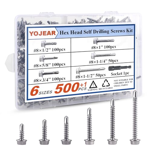 Kit de 501 tornillos autoperforantes acero inoxidable miniatura 1
