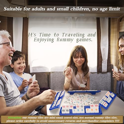 Juego de rummy portátil Doublefan con soportes estables y bolsa 7