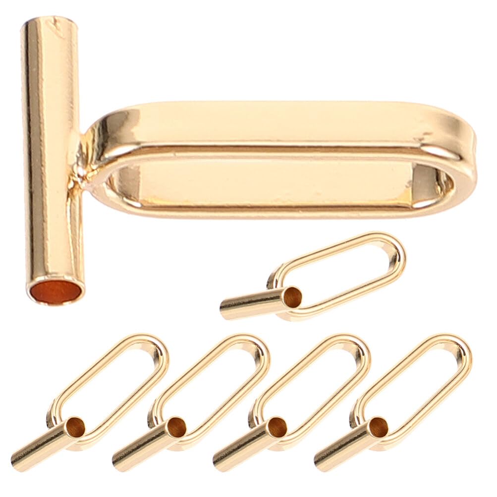 6Pcs Gold Brooch to Necklace Converters Stainless Steel Mini Pin Converter for DIY Jewelry Making Accessories