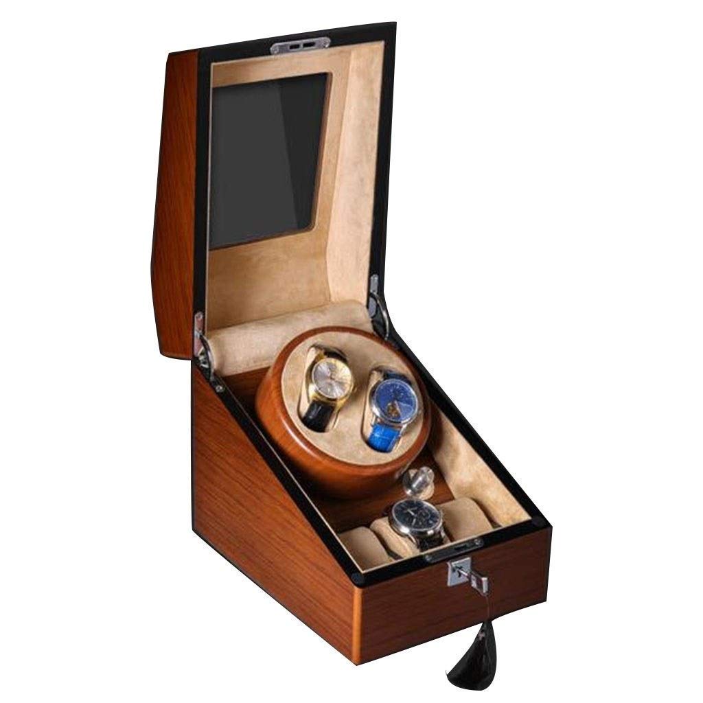 QUSYZD Luxury Watch Winder Box Automatic Watch Winders Quiet Motor 4 Rotation Modes Handmade Luxury Storage Case for 2+3 Wrist Watches,