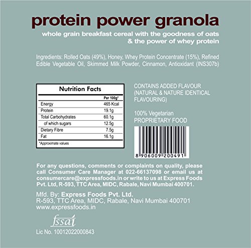 Image of Express Foods Protein Power Granola, 500g (Pack of 3)