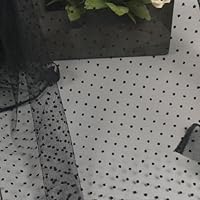 PH PandaHall Tüllstoff Mit Polka-Dots - 2,3m X 1,65m Weiß