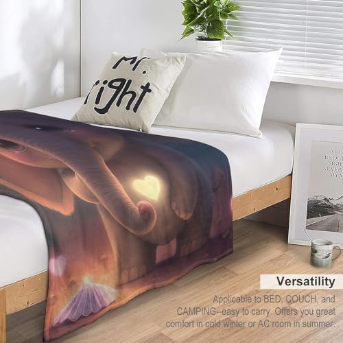 Couverture impression 3D éléphant en flannel de qualité supérieure 150x200 - 7