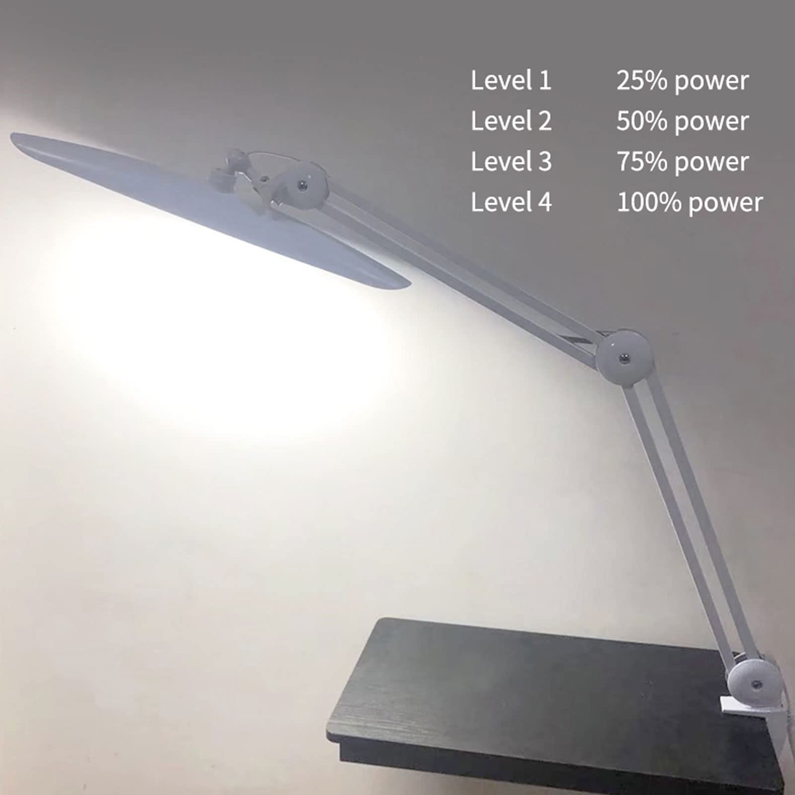 Lampka do Czytania LED z Klipsem, 4 Poziomy Regulowana jasność Ładowalna Lampka do Czytania do Czytania w łóżku, dla Czytelników, Dzieci i Podróży