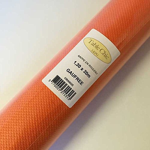 Table Chic - Nappes Papier Gaufrée 1,20X20M Orange