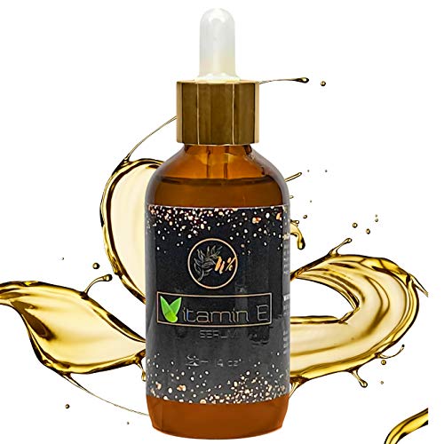 Vitamin E Serum Body Oil | Infused With All Natural Skin Nutrients Vitamin C, Hyaluronic Acid, Jojoba Oil | Use For Moisturizing, Acne, Scars, Cleansing, Hair And Nail Growth | Safe Organic Makeup Remover