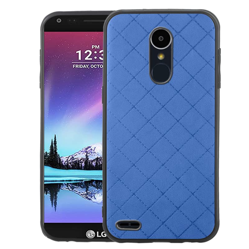 ELISORLI Compatible with LG Aristo 1/Phoenix 3/K8 2017/Risio 2/Rebel 2 LTE Case Rugged Thin Slim Cell Accessories Anti-Slip Fit Rubber TPU Mobile Phone Cover for K4/Fortune/LV3 MS210 Women Men Blue