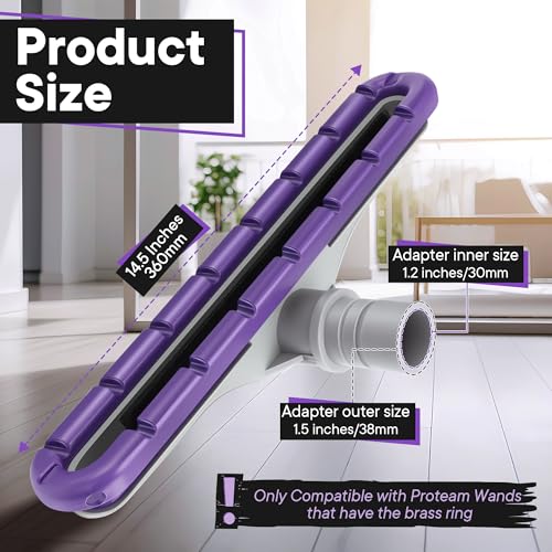Image of Replacement Floor Tool Compatible with ProTeam 101446 E-Z Glide Backpack Vacuum,Compatible with Hoover C2401, 14 inch Multi-Surface Brush for Commercial Cleaner(2 Pack,Nylon Brush)