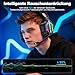 Fachixy Gaming Headset Wireless für PS4, PS5, PC, Mac, Laptop, Switch, 48H 2.4GHz Gaming Headset mit Noise Cancelling Mikrofon, Kabelloses Bluetooth kopfhörer mit LED-Lichtern, Surround Sound