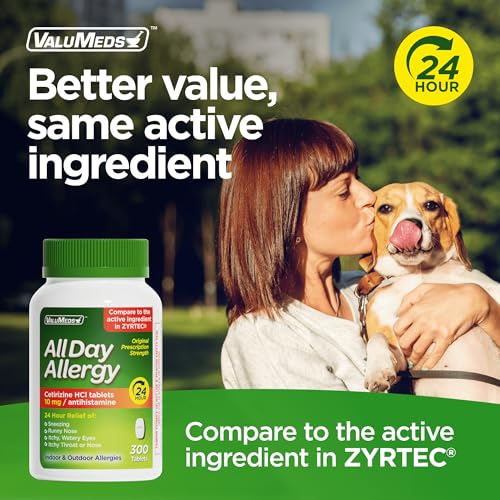 ValuMeds 24-Hour Allergy Medicine Antihistamine for Pollen, 
