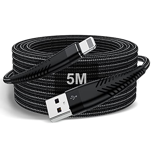 Cable Lightning de 5m que evita roturas de cables cortos para carga de iPhone 13 y anteriores