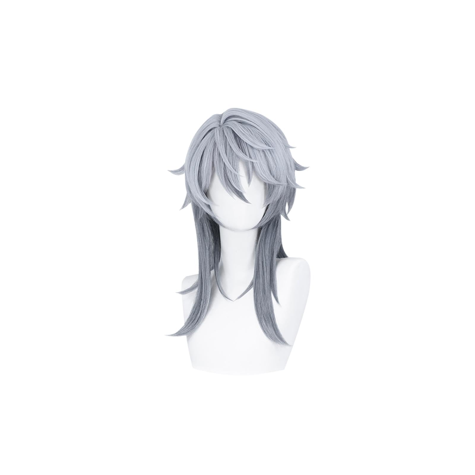 Anime Cosplay Wig For Sunday Honkai Star Rail 48cm Long Greyish White Hair Halloween Role Play Props Any Size Unisex