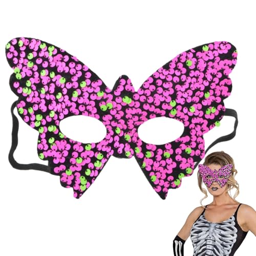 マスカレード パーティー フェイス カバー,マスカレード フェイス カバー | マスカレード パーティー フェイス カバーブリンブリンコスプレスパンコールハーフフェイス装飾カバー,女性、女の子向けの蝶の形のフェイスカバー