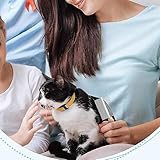 Redeo Hundekamm und Katzenkamm, Hunde- & Katzenbürste für mittel- bis langhaarige Haustiere, Hölzerner Doppelkamm mit Metallabgerundeten Zähnen, Gegen Flöhe und Unterwolle
