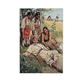 Pocahontas Saving John Rolfe Kunstdruck auf Leinwand, 