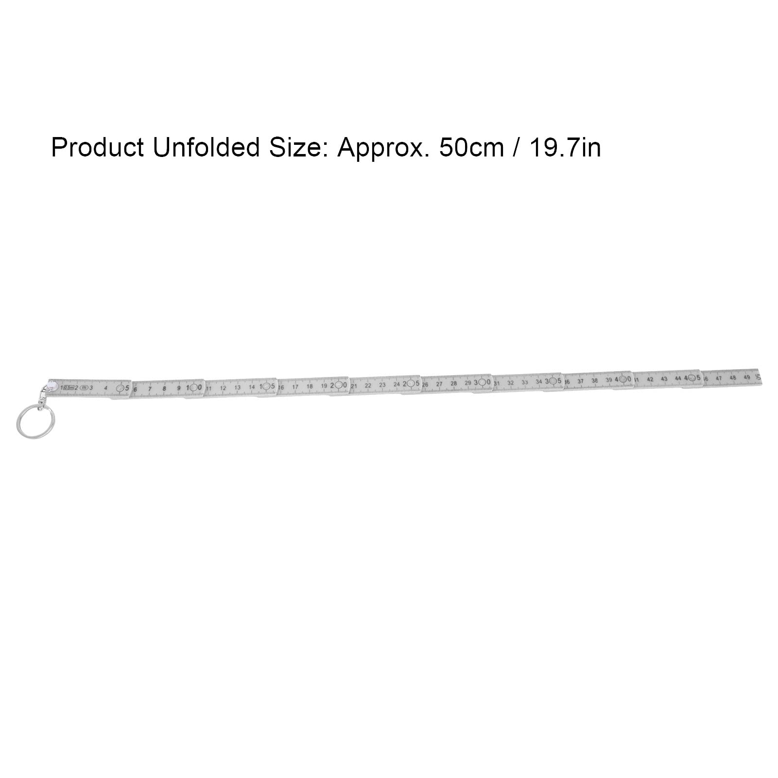 2 Pack Folding Ruler, Mini Folding Ruler Keyring - Image 2