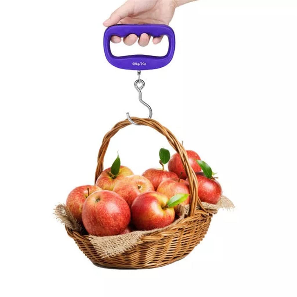 JFDBGU Portable Mini Digital Hand Held 50Kg Fish Hook Hanging Scale Electronic Weighting LED Display
