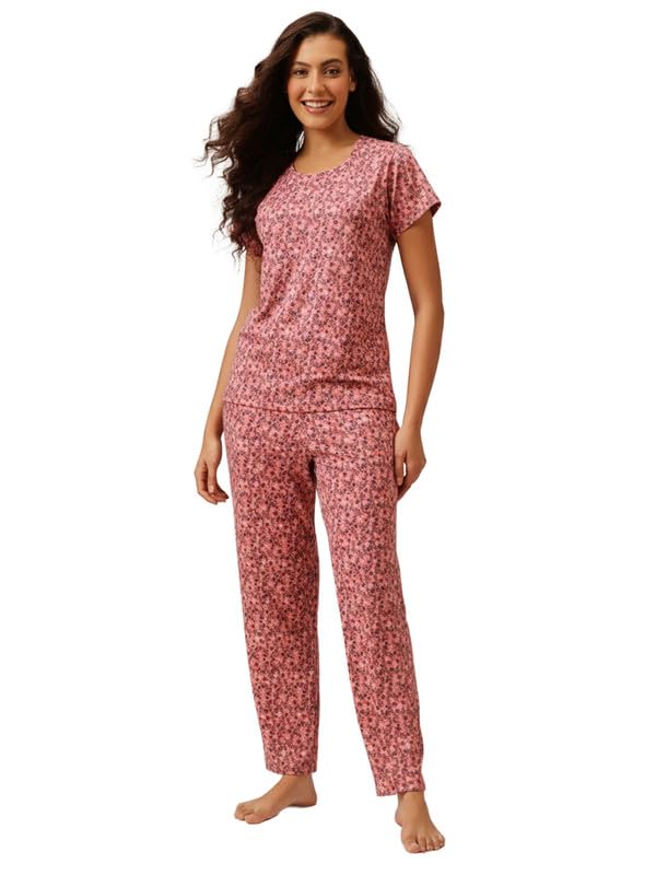 clovia Women's Floral Top & Pyjama Set-picture-53