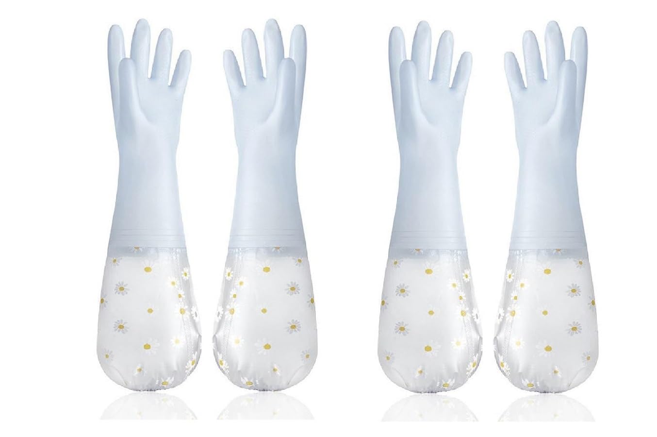 Eopzo Reusable Rubber Latex PVC Flock lined Long Elbow Hand Gloves Safety Kitchen for Dish-Washing, Cleaning, Gardening, Laundry and Sanitation and Lab Work 2 pair blue (B0D2Y3GJGM) Amazon Price History, Amazon Price Tracker