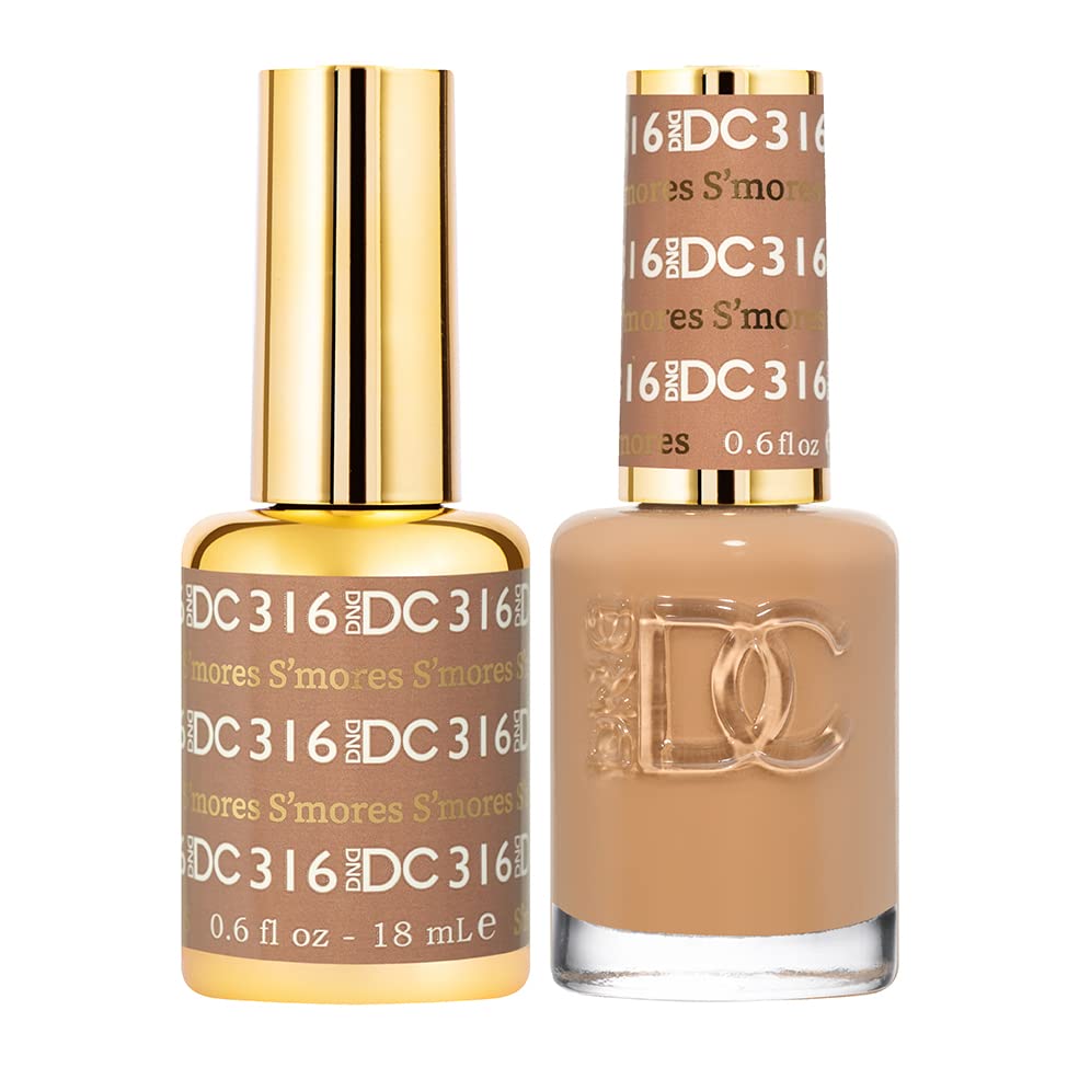 DNDDC DND DC Duo 316 S’mores - Gel & Matching Lacquer Polish, 0.6 Ounce, DNDDC316S