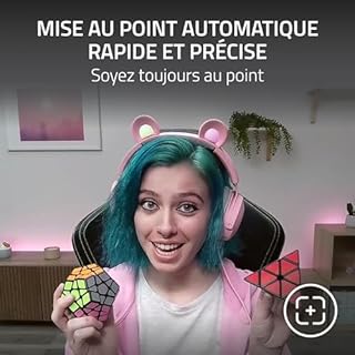 Razer Kiyo X - Webcam Full HD en streaming 1080p 30 fps/720p 60 fps avec mise au point automatique. Options de montage flexibles Compact et portable Plug & Play, Noir