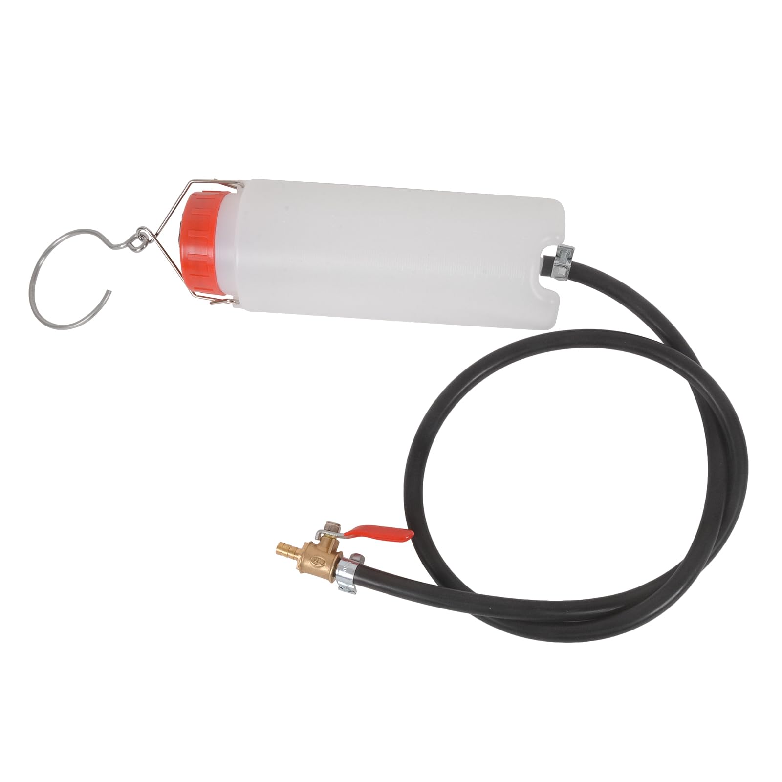 MOTO4U Depósito auxiliar de 500 ml, kit de reparación de tanque con manguera y válvula de corte