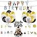 XiYee Ensemble de Fournitures pour Fête d'anniversaire Magical Wizard, Bannière Joyeux Anniversaire, Set de 49 pièces, Ballons,Autocollants,Cake Topper,Décorations de fête pour Cupcake Toppers