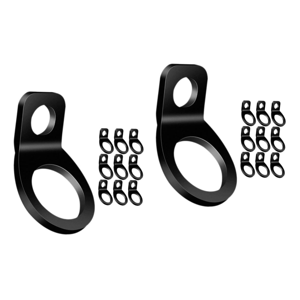 SHINEOFI 2 Series Ganchos Metalicos Llave Ganchos De Acero Anclajes De Amarre Para Cama De Camión Grandes Ganchos En S Atar Ancla Gancho De Ancla De Acero Inoxidable Negro 10 Piezas*2