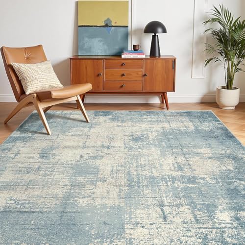 GENIMO Tapis de Salon Moderne Style Abstrait lavé, antidérapant et Doux, Tapis pour Salon, Tapis...