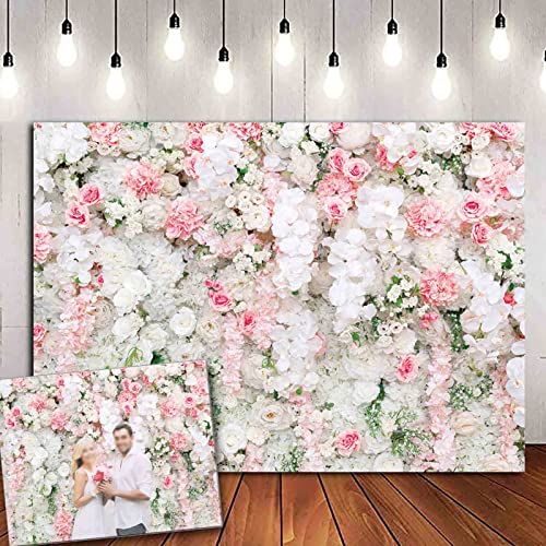 Fondo Fotográfico HQM Flores Rosa Rosa 7x5FT miniatura 1