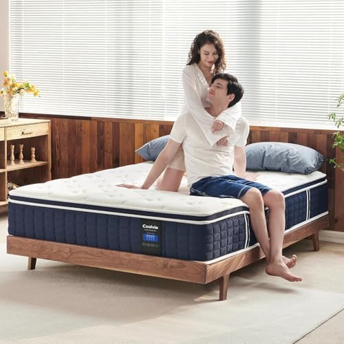 Coolvie Mattresses Queen Size, 12 Inch Supportive Foam Hybrid Mattress in a Box, Individual Pocket Springs for Cooler Sleep & Minimal Motion Transfer, Medium Firm for Back Sleeper 100-Night Trial - Thumbnail 3