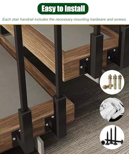 Barandillas de escalera metálicas verticales decorativas modulares 4