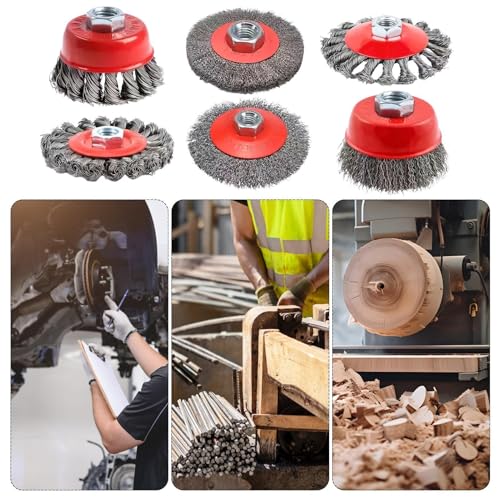 Roue à fil 1000 G grain fin pour polissage délicat sur meuleuse M14 - 5