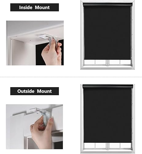 Miniatura 6 de KCO Persianas enrollables opacas para ventanas con cubierta de cenefa, protección UV, tela impermeable para el hogar, dormitorio, ventanas de