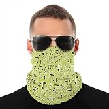 vbndfghjd 63 sans Couture Coupe-Vent col guêtre écharpe Bandana Couverture Bouclier pour Les activités de Plein air Notes Musique mélodie colorée Musicien Housse de Protection