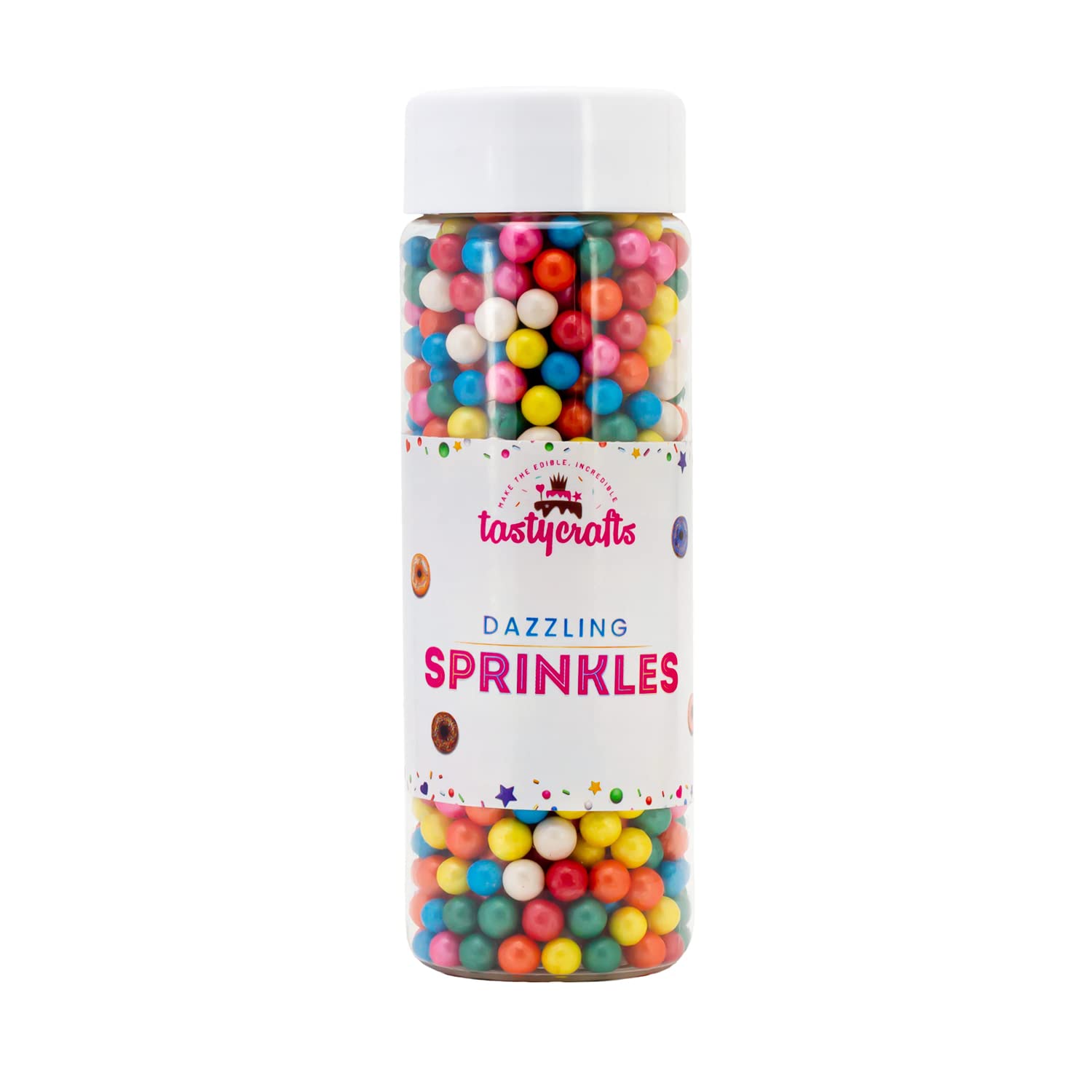 Tastycrafts Dazzling Ball, 6 mm | Edible Bakestable Colour Balls for Cakes, Cupcakes & Cookies | Sprinkle Decorations for Cake Décor | Coloured Sugar confectionery | Multicolor - 100 gm (DB 01) (B09HKVX3DV) Amazon Price History, Amazon Price Tracker